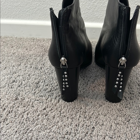 Black Leather Ankle Boots - Picture 5 of 6